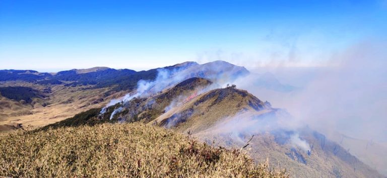 Fire at Dzukou Valley in Nagaland